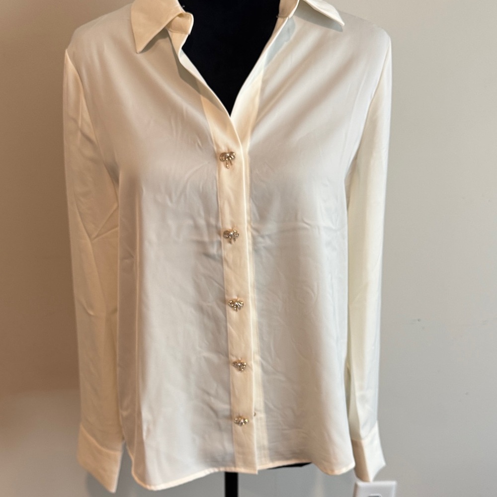 Rachel Zoe Ivory Button-Down Shirt